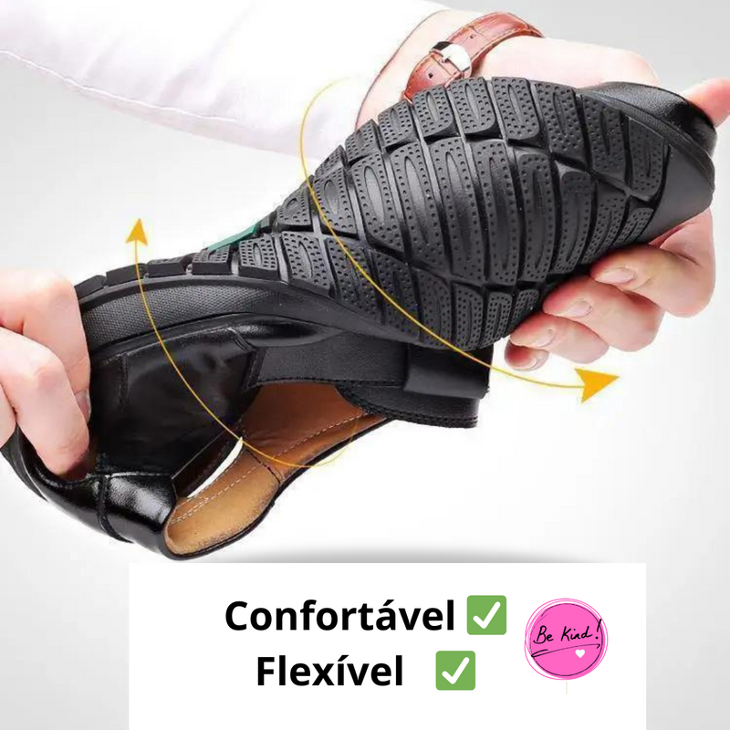 Sapato Masculino de Couro Confortável e Flexível